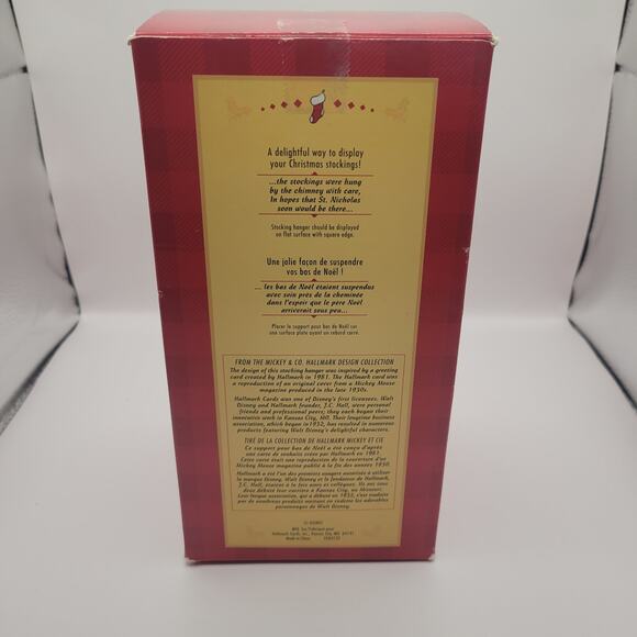Vintage Disney Hallmark Mickey Mouse Santa Mantle Stocking Hanger - Picture 7 of 10